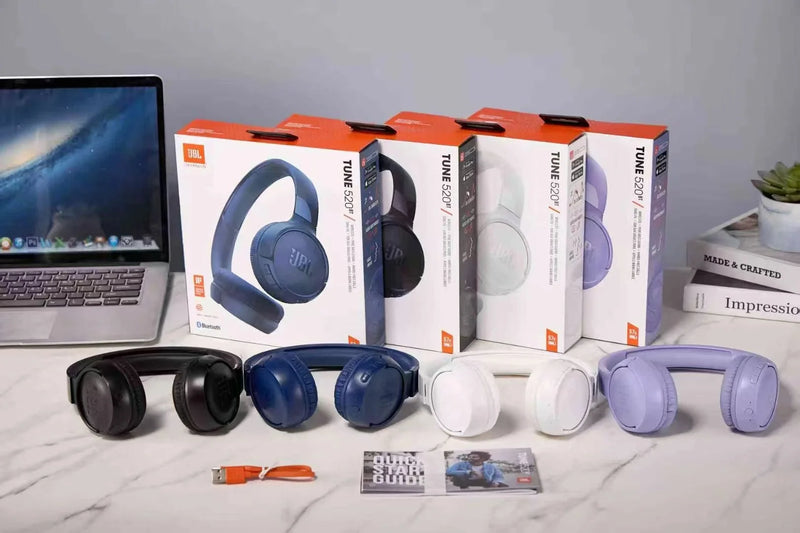 Fone de Ouvido Bluetooth Sem Fio JBL Tune 520BT T520BT com Bluetooth 5.3, Conexão Multi-Ponto e Suporte ao Siri e Google Assistente