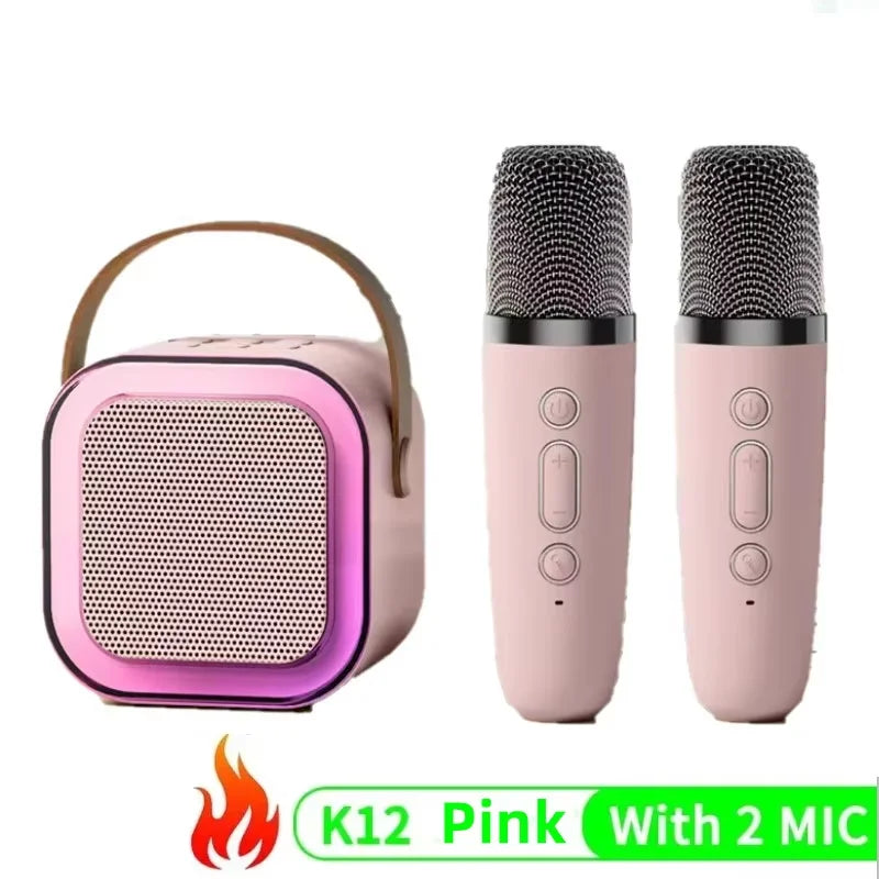 Microfone K12 2025 com áudio integrado, microfone de karaokê sem fio, áudio Bluetooth para canto em casa, diversão em família e KTV.