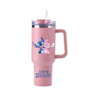 Copa Térmica de Café Lilo & Stitch com Canudo, Copo Térmico de Aço Inoxidável Isolado a Vácuo de 40oz para Bebidas Geladas, Copo de Viagem para Uso Externo