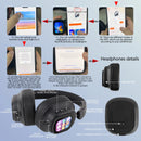 Fone de Ouvido Sem Fio Híbrido Siindoo JH-ANC930Plus, Fones de Ouvido com Cancelamento Ativo de Ruído com Tela LED de Controle Táctil Magnético Múltiplo