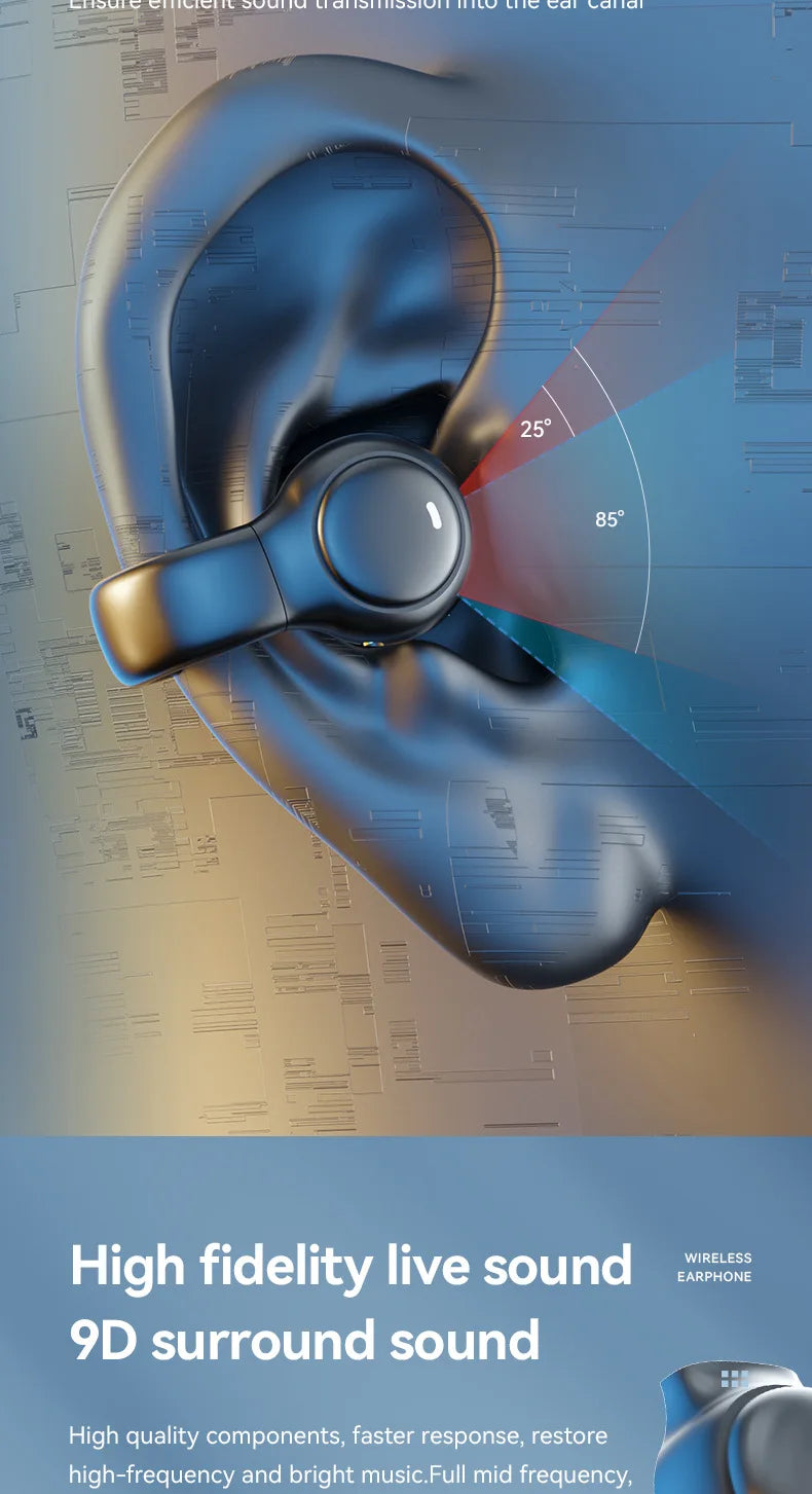 Fones de ouvido sem fio M47 originais Bluetooth, fones de ouvido de carregamento, fones de condução óssea, esportivos com microfone grátis