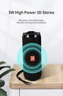 Caixa de Som Bluetooth TG191 Outdoor Portátil TWS True Wireless, À Prova d'Água, Subwoofer Potente, Som Estéreo Surround para FM