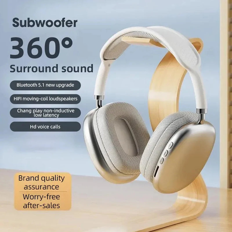 Fone de Ouvido Sem Fio Bluetooth P9 para Esportes ao Ar Livre, Gaming, Fones de Ouvido Sem Fio com Microfone, Cancelamento de Ruído, Fones de Ouvido Bluetooth