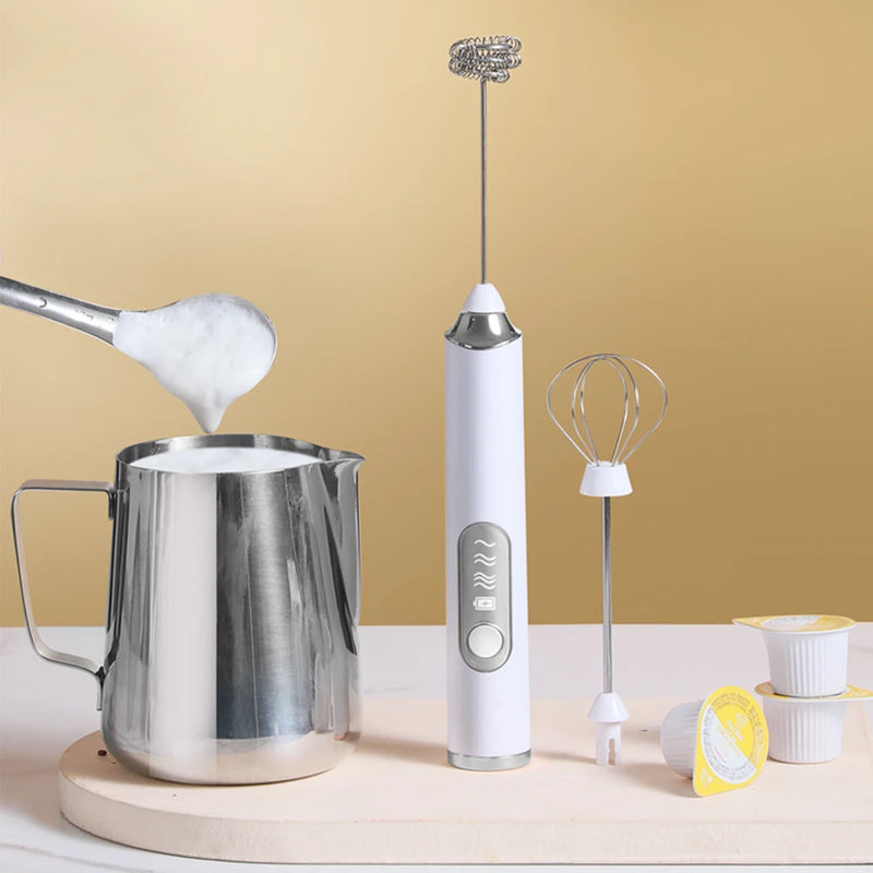 Mini Batedor de Leite para Café Misturador Portátil Batedor de Ovos Elétrico Espumador de Leite para Matcha Cappuccino Batedor de Creme Espumoso