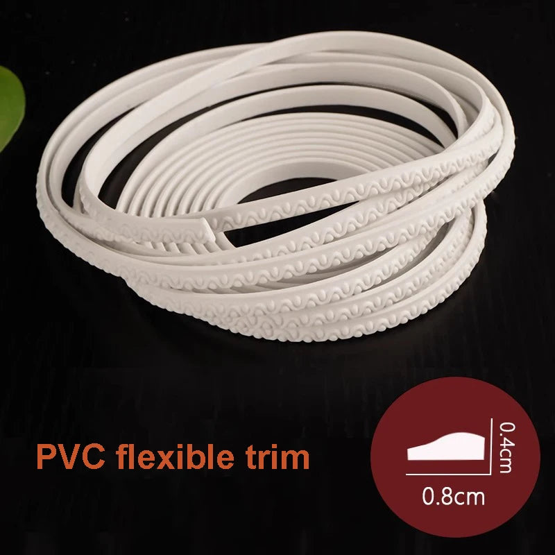 Moldura para Pintar | Design Autoadesivo de Descascar e Colar | Decoração de Casa na Moldura do Espelho do Gabinete, Borda de Parede, Decoração DIY, 1m