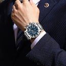 Relógio de Luxo POEDAGAR para Homens com Calendário Luminosa à Prova d'Água Relógio Masculino Cronógrafo em Aço Inoxidável Relógios de Quartzo Masculinos Reloj