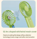 Ventilador Mini Portátil USB para Uso Externo, Ventilador de Mão com Suporte para Telefone de Mesa, 3 Ajustes de Ventos, Longa Vida Útil, Ventilador Mini Multifuncional