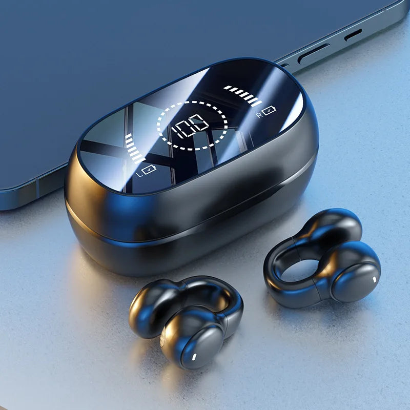 Fones de ouvido sem fio M47 originais Bluetooth, fones de ouvido de carregamento, fones de condução óssea, esportivos com microfone grátis