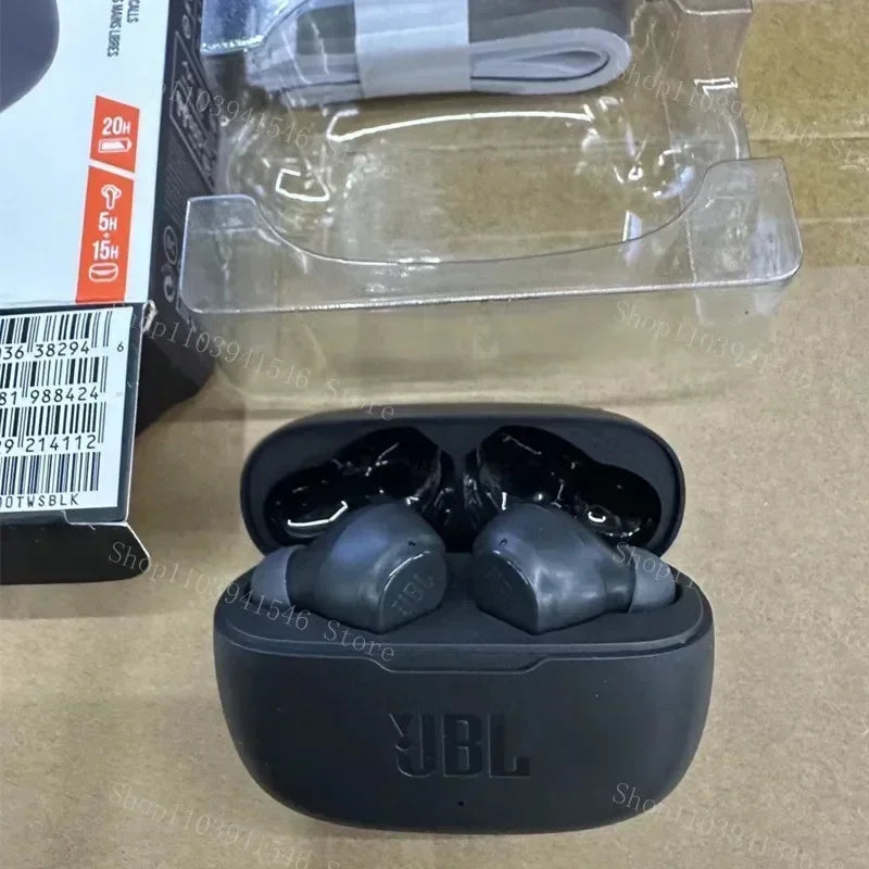 JBL WAVE 200TWS Fones de Ouvido Verdadeiramente Sem Fio JBL W200 tws Fones de Ouvido Bluetooth 5.0 Fones de Ouvido Esportivos com Microfone Versão HK