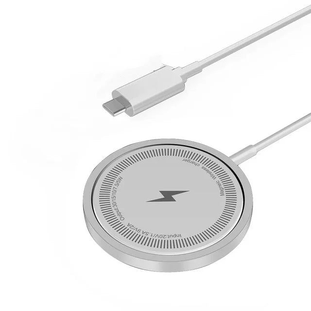 Carregador Sem Fio Magnético, Base de Carregamento Rápido para iPhone 16 15 14 13 12 Pro Max Airpods, Estação de Dock para Carregadores USB PD A