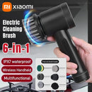 Escova de Limpeza Elétrica Sem Fio Xiaomi 6 em 1 de Alta Potência para Cozinha, Casa, Multiuso, Cabeça Substituta para Vaso Sanitário, Escova de Limpeza Portátil