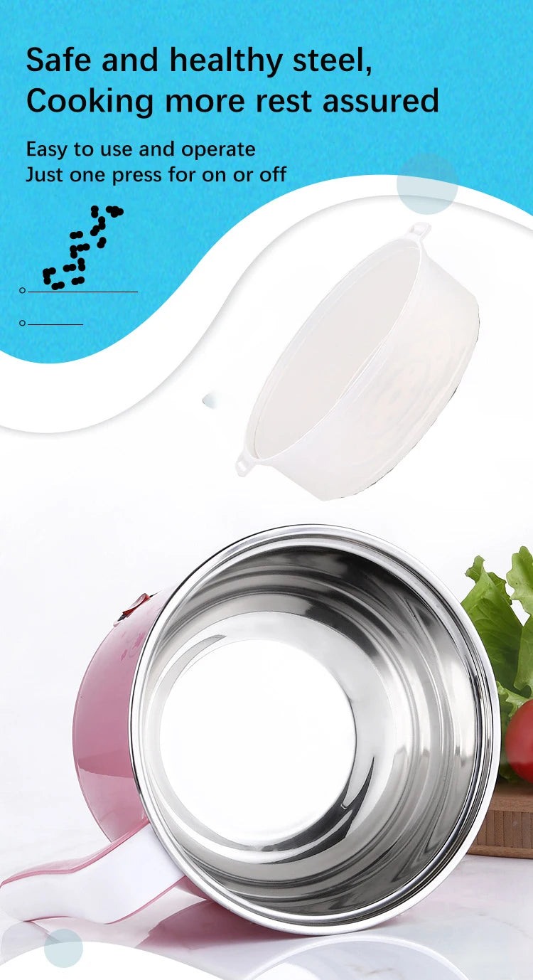 Panela Elétrica Multifuncional Panela Quente 1-2 Pessoas Panela de Aquecimento