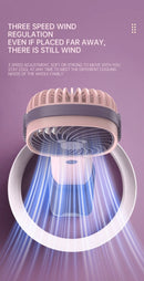 Ventilador Mini Portátil USB para Uso Externo, Ventilador de Mão com Suporte para Telefone de Mesa, 3 Ajustes de Ventos, Longa Vida Útil, Ventilador Mini Multifuncional