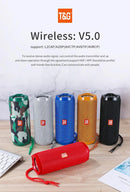 Caixa de Som Bluetooth TG191 Outdoor Portátil TWS True Wireless, À Prova d'Água, Subwoofer Potente, Som Estéreo Surround para FM