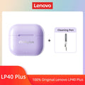 Fones de Ouvido Lenovo LP40 II Originais LP40 Plus TWS Bluetooth 5.3 Sem Fio Fones de Ouvido Esportivos com Redução de Ruído e Controle por Toque