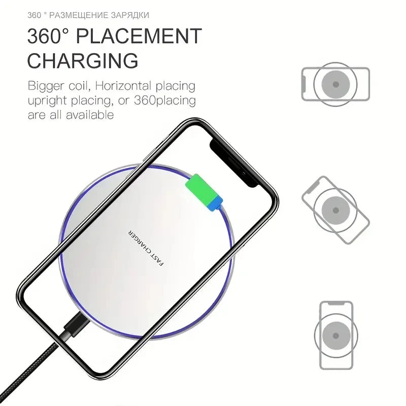 Carregador Sem Fio 30W Para iPhone 15 14 13 12 X Pro Max Estação de Carregamento Rápido Indutivo Para Samsung S23 S22 Xiaomi Huawei