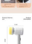 Escova de Limpeza Elétrica Multifuncional para Cozinha e Banheiro - Escovador de Mão Sem Fio para Pratos, Panelas e Caçarolas