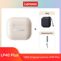 Fones de Ouvido Lenovo LP40 II Originais LP40 Plus TWS Bluetooth 5.3 Sem Fio Fones de Ouvido Esportivos com Redução de Ruído e Controle por Toque