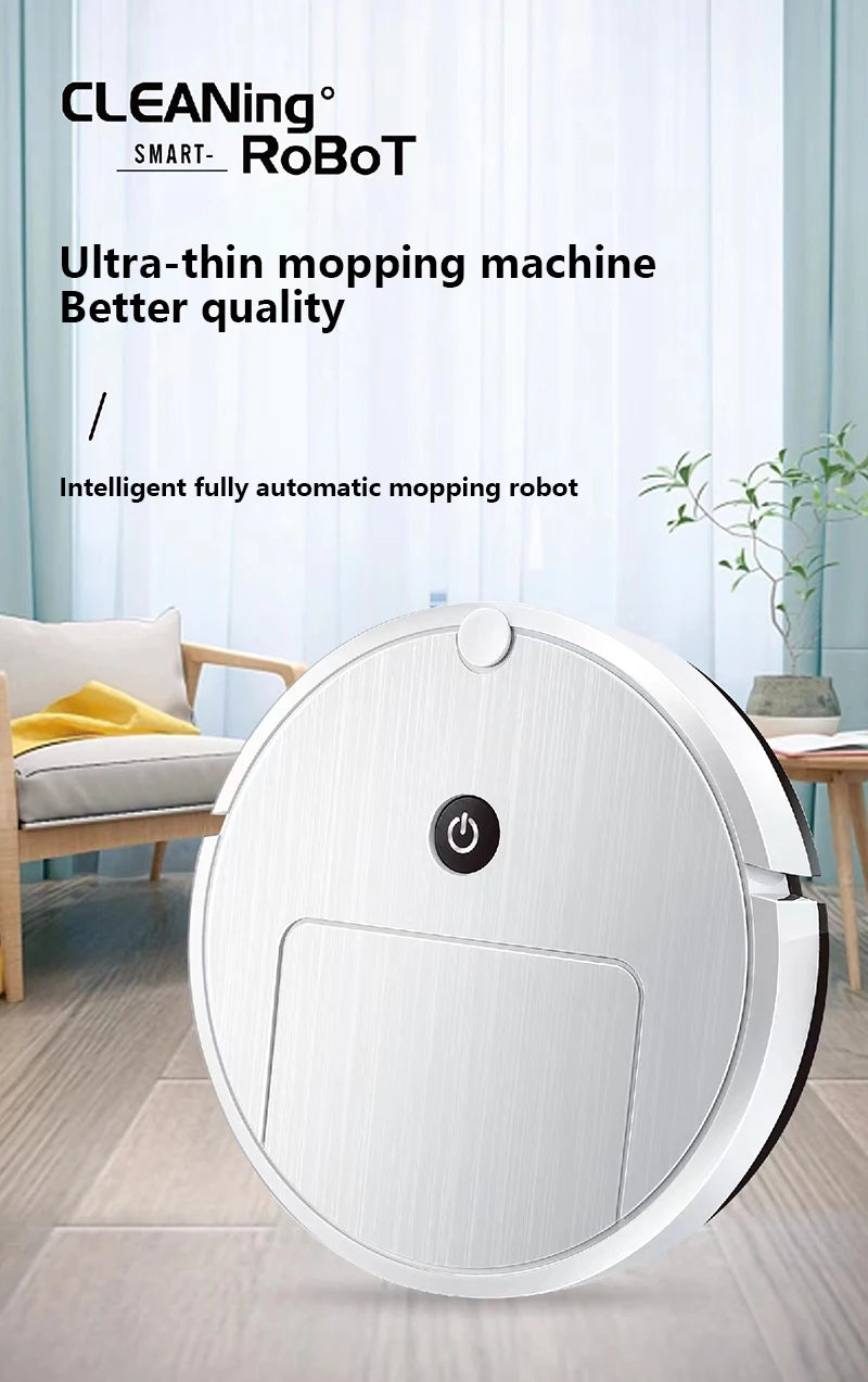 Aspirador Robô Inteligente Xiaomi 3 em 1 com Navegação Automática, Desvio de Obstáculos, Recarregável via USB para Limpeza Doméstica