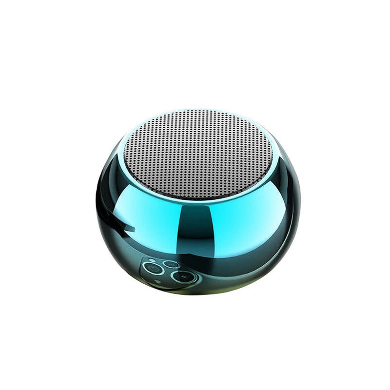 Caixa de Som Bluetooth Wireless Flash M3 Portátil Pequena em Aço Metal Gun Pesada com Subwoofer Mini E