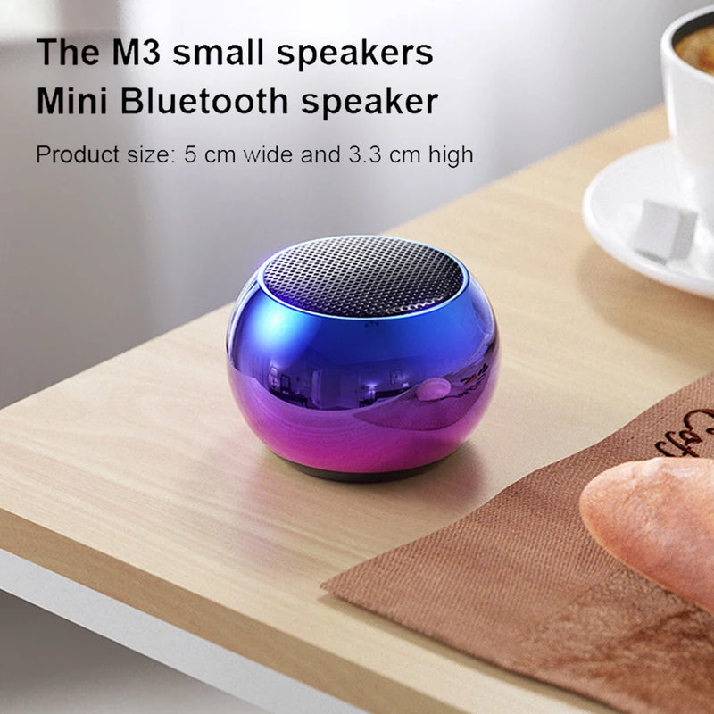 Caixa de Som Bluetooth Wireless Flash M3 Portátil Pequena em Aço Metal Gun Pesada com Subwoofer Mini E