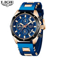 Relógios Masculinos LIGE Fashion Marca Top Luxo Silicone Esporte Relógio Masculino Quartzo Data Relógio à Prova D'Água Cronógrafo Relógio Masculino