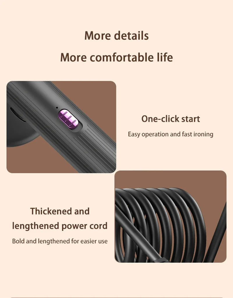 Máquina de Passar Roupas Portátil e Suspensa Usb Ferro Elétrico Conveniente para Casa e Viagem Mini Máquina de Passar Roupas Ferramenta para Remoção de Rugas