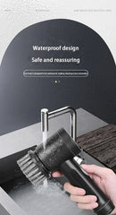 Escova de Limpeza Elétrica Sem Fio Xiaomi 6 em 1 de Alta Potência para Cozinha, Casa, Multiuso, Cabeça Substituta para Vaso Sanitário, Escova de Limpeza Portátil