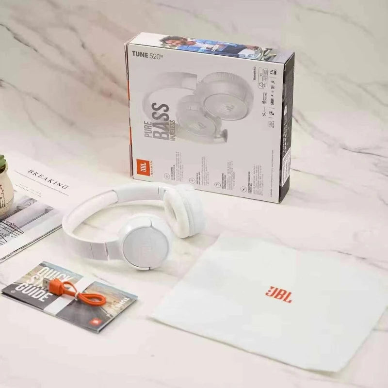 Fone de Ouvido Bluetooth Sem Fio JBL Tune 520BT T520BT com Bluetooth 5.3, Conexão Multi-Ponto e Suporte ao Siri e Google Assistente