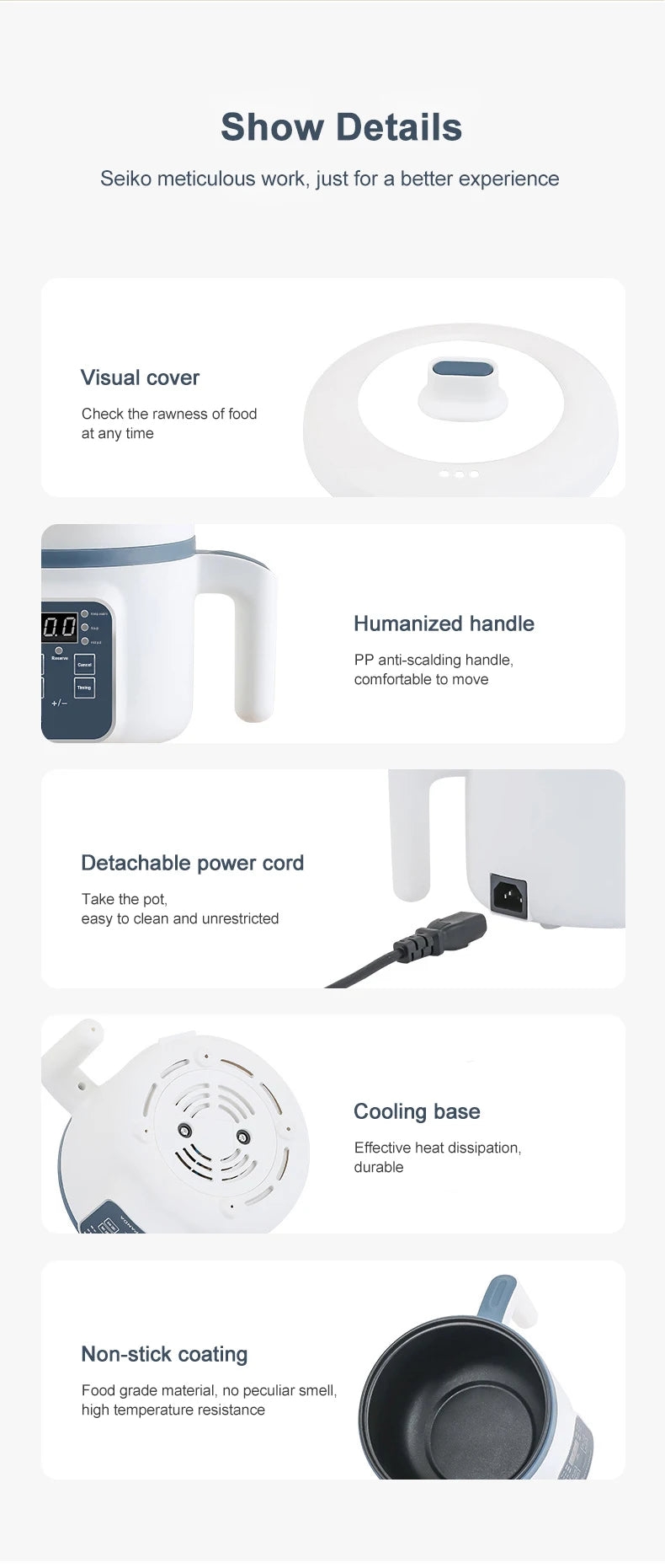 Mini Panela de Arroz Elétrica Inteligente Automática de Camada Simples e Dupla para Cozinhar em Casa para 1-2 Pessoas MultiPanela Panela de Arroz a Vapor