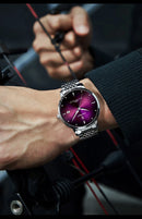 Relógio Masculino Esportivo de Luxo POEDAGAR à Prova D'Água Luminosa de Aço Inoxidável com Data para Homens, Relógio de Quartzo para Negócios