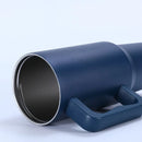 Copo de Aço Inoxidável com Estampa de Leopardo 40oz com Canudo 1Pc Copo de Carro Portátil de Grande Capacidade