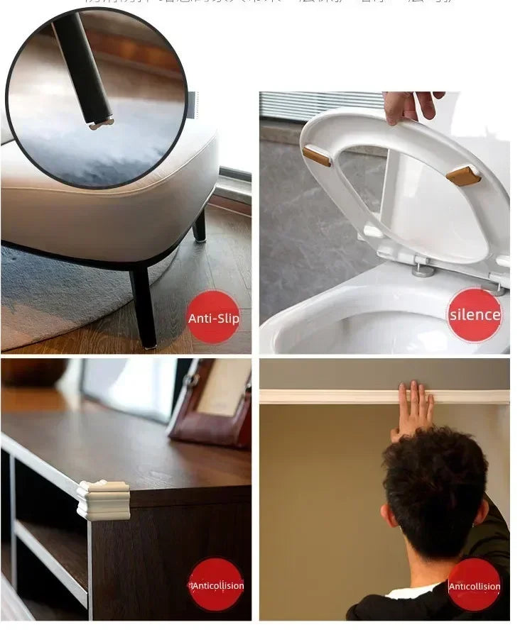 Fita Decorativa Auto-Adesiva de Parede Soft Line NBR 5M para Rodapé, Acabamento de Azulejo, Bordas Anticollision, Moldura, Adesivo 3D para Paredes