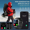 Relógio Inteligente Militar Rugged LAXASFIT 2025 - Relógio Masculino para Atividades ao Ar Livre com Tela Touch HD de 2.01" e Chamada por Voz via Bluetooth