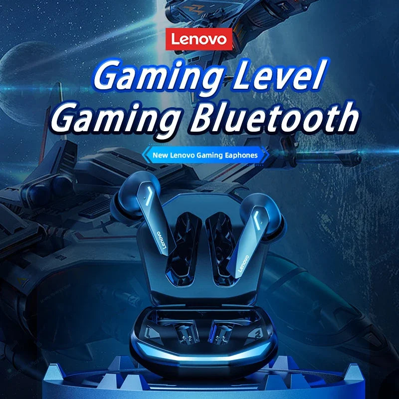 Fones de Ouvido Gaming Lenovo GM2 Pro Bluetooth 5.3 Headset Esportivo com Modo Duplo, Chamada HD, Redução de Ruído e Microfone para iPhone 2024