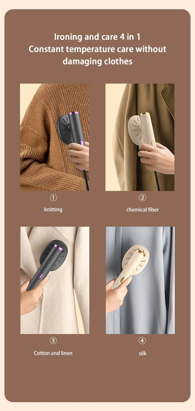 Máquina de Passar Roupas Portátil e Suspensa Usb Ferro Elétrico Conveniente para Casa e Viagem Mini Máquina de Passar Roupas Ferramenta para Remoção de Rugas