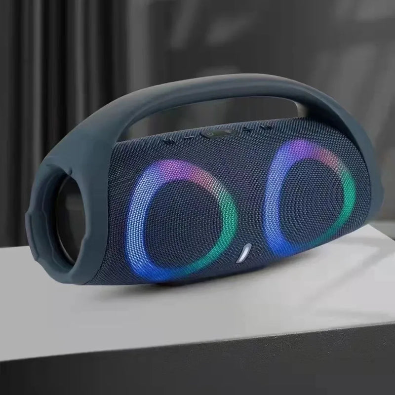 Caixa de som bluetooth BOMBOX 100W de alta potência com luzes RGB coloridas, à prova d'água