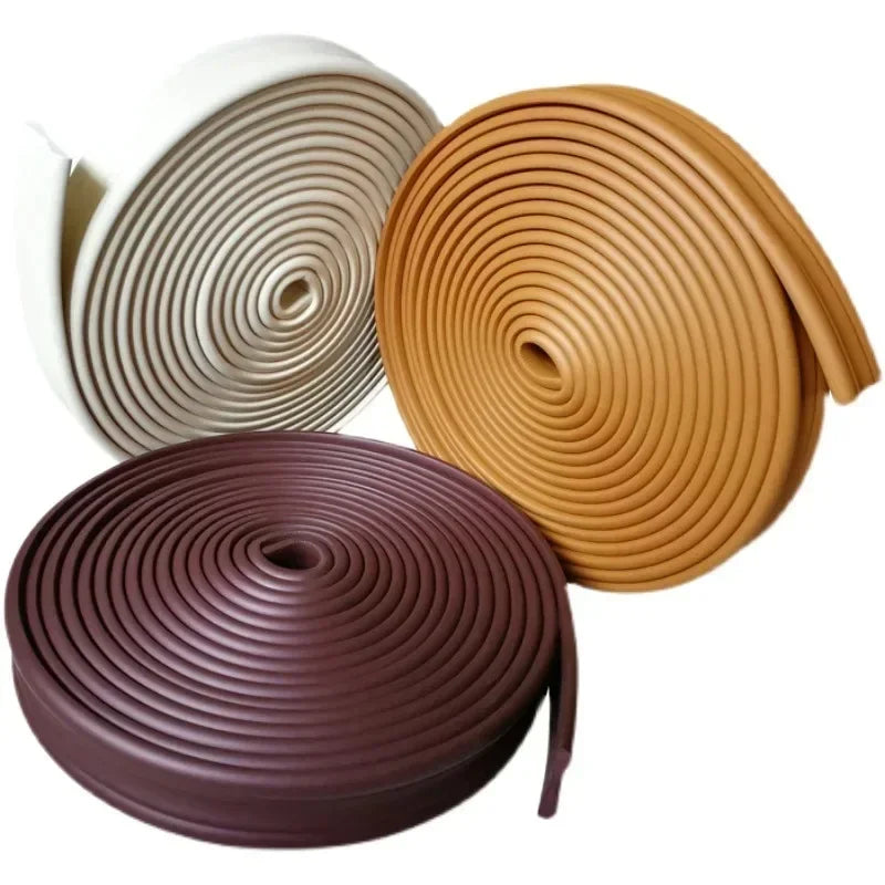 Fita Decorativa Auto-Adesiva de Parede Soft Line NBR 5M para Rodapé, Acabamento de Azulejo, Bordas Anticollision, Moldura, Adesivo 3D para Paredes