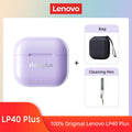 Fones de Ouvido Lenovo LP40 II Originais LP40 Plus TWS Bluetooth 5.3 Sem Fio Fones de Ouvido Esportivos com Redução de Ruído e Controle por Toque