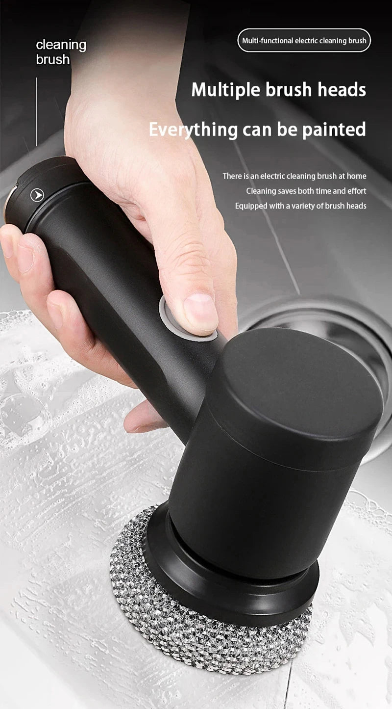 Escova de Limpeza Elétrica Sem Fio Xiaomi 6 em 1 de Alta Potência para Cozinha, Casa, Multiuso, Cabeça Substituta para Vaso Sanitário, Escova de Limpeza Portátil