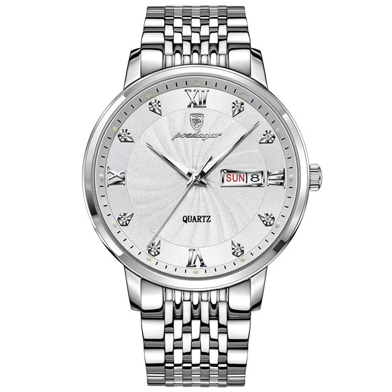 POEDAGAR Marca de Luxo Homem Relógio À Prova D 'Água Luminoso