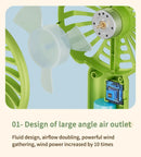 Ventilador Mini Portátil USB para Uso Externo, Ventilador de Mão com Suporte para Telefone de Mesa, 3 Ajustes de Ventos, Longa Vida Útil, Ventilador Mini Multifuncional