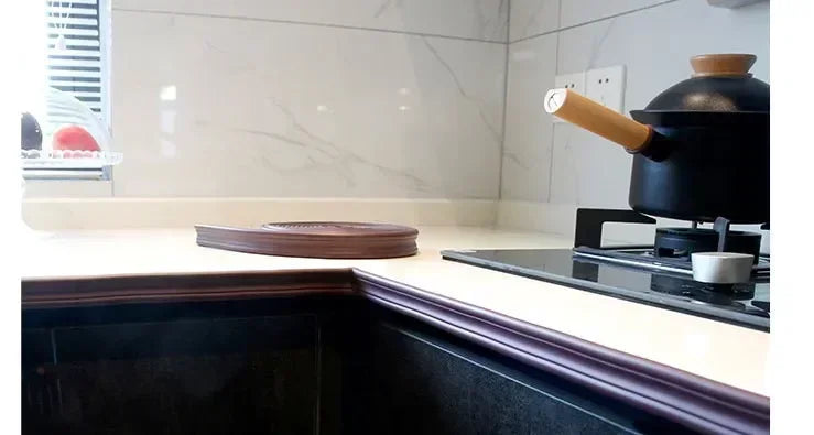 Fita Decorativa Auto-Adesiva de Parede Soft Line NBR 5M para Rodapé, Acabamento de Azulejo, Bordas Anticollision, Moldura, Adesivo 3D para Paredes