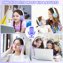 Fones de Ouvido Sem Fio RGB com Orelhas de Gato para PC, Bonito Fone de Ouvido Bluetooth em Forma de Cápsula Espacial 3D, Fone de Ouvido Gamer Dobrável para Presentes de Crianças e Meninas