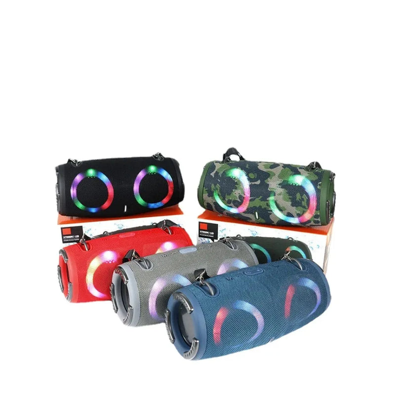 Caixa de som bluetooth BOMBOX 100W de alta potência com luzes RGB coloridas, à prova d'água