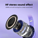 Fones de Ouvido Sem Fio RGB com Orelhas de Gato para PC, Bonito Fone de Ouvido Bluetooth em Forma de Cápsula Espacial 3D, Fone de Ouvido Gamer Dobrável para Presentes de Crianças e Meninas