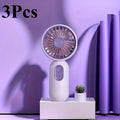 Ventilador Portátil Mini USB Recarregável com 3 Velocidades, Ventilador de Mão para Opção de Presente, Perfeito para Escritório, Atividades ao Ar Livre, Viagens, Camping