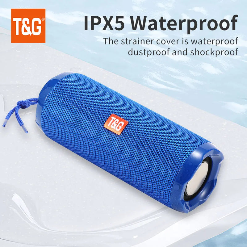 Caixa de Som Bluetooth TG191 Outdoor Portátil TWS True Wireless, À Prova d'Água, Subwoofer Potente, Som Estéreo Surround para FM