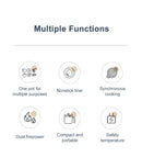 Mini Panela de Arroz Elétrica Inteligente Automática de Camada Simples e Dupla para Cozinhar em Casa para 1-2 Pessoas MultiPanela Panela de Arroz a Vapor