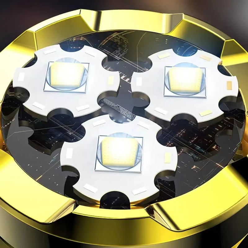 Lanterna LED de Luz Forte Recarregável Multifuncional para Longa Distância, Portátil para Uso Externo e Doméstico, Mini Lanterna com Clipe